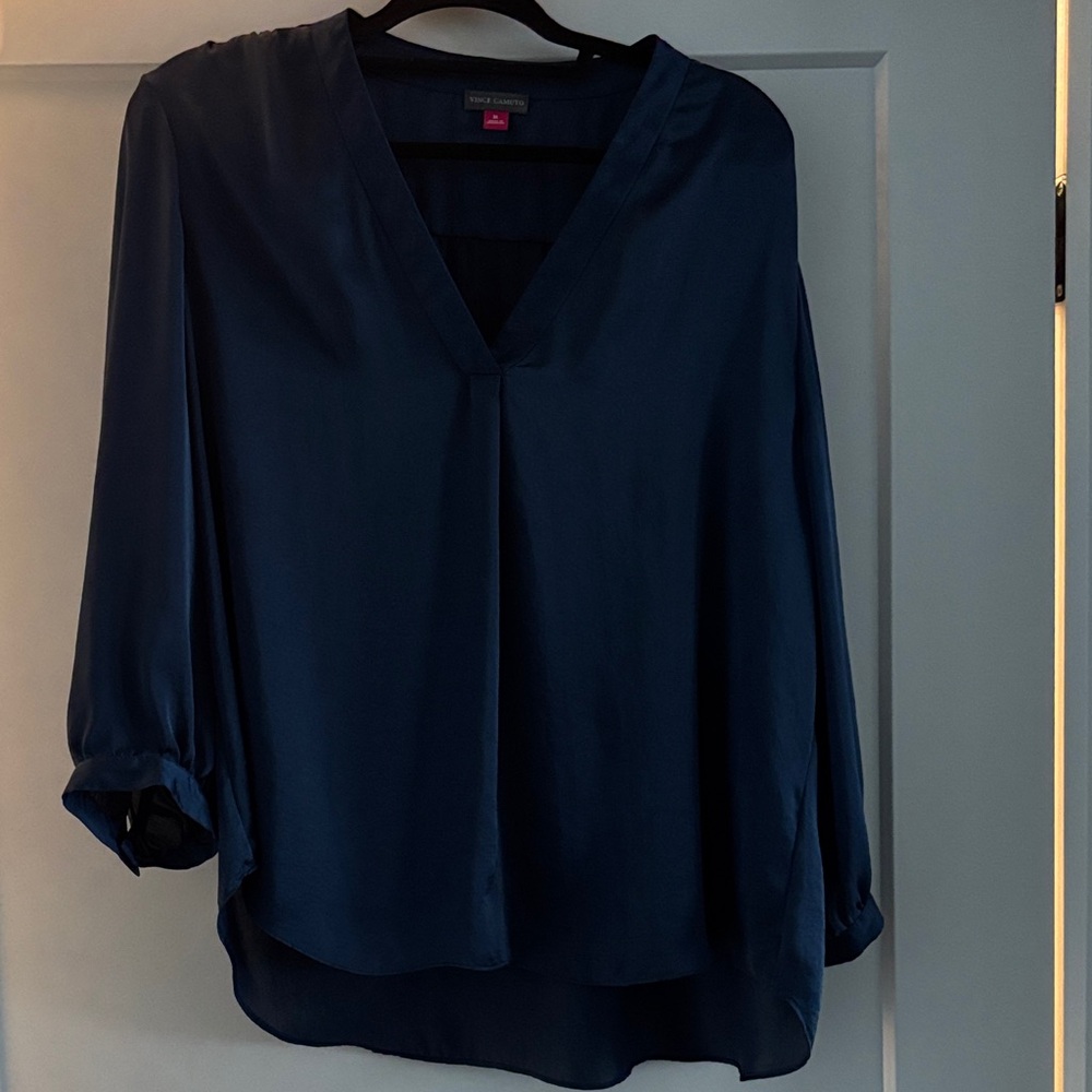 Elegant Navy Blue Women's Top